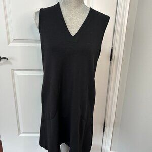 Spanx AirEssentials V Neck Lounge Dress Black Dress M NWOT